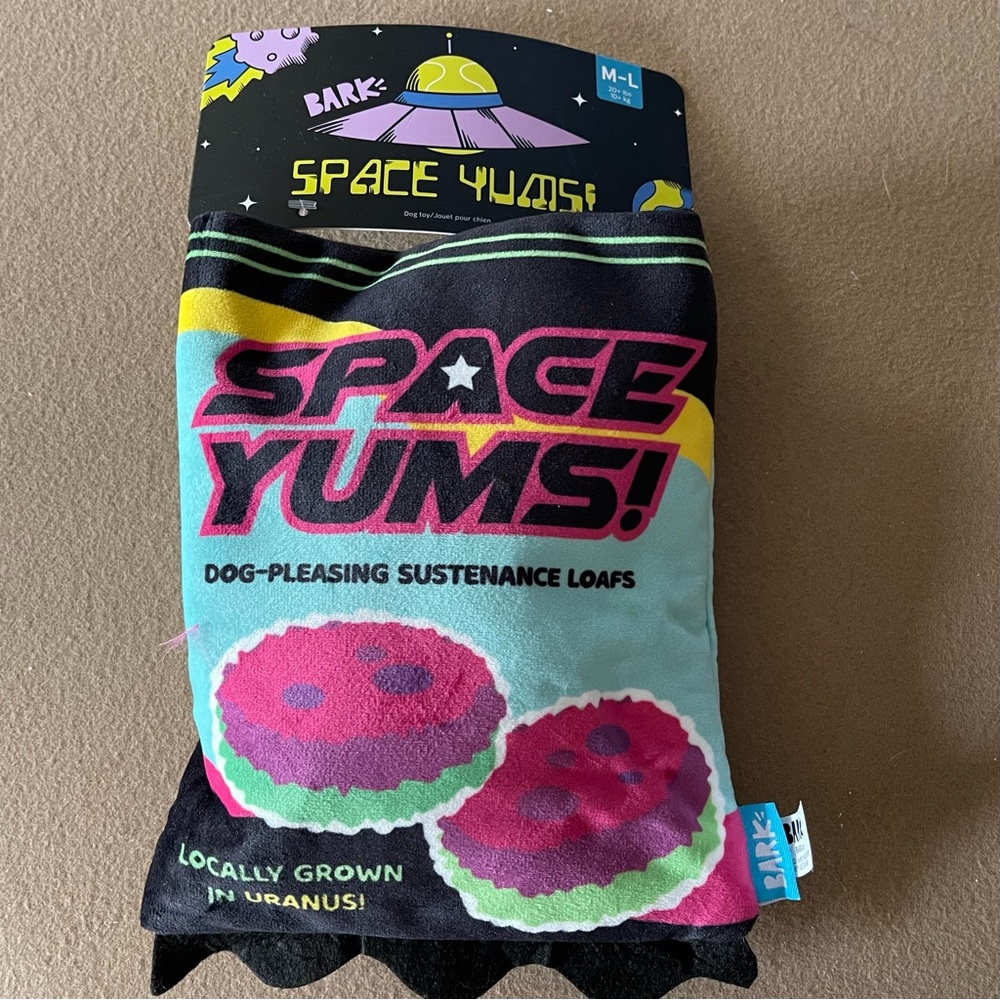 BarkBox “Space Yums” SIX in One Dog and Puppy Toy NWT Large